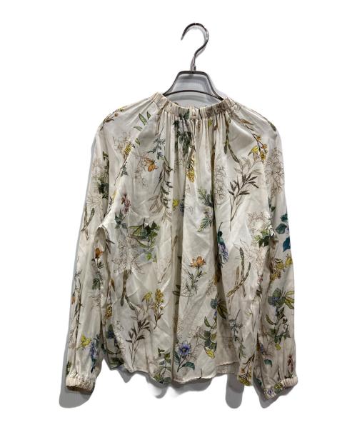 TOMORROW LAND collection（トゥモローランドコレクション）TOMORROW LAND collection (トゥモローランドコレクション) コロンブスノートプリント ネックギャザーブラウス ホワイト サイズ:SIZE 36の古着・服飾アイテム