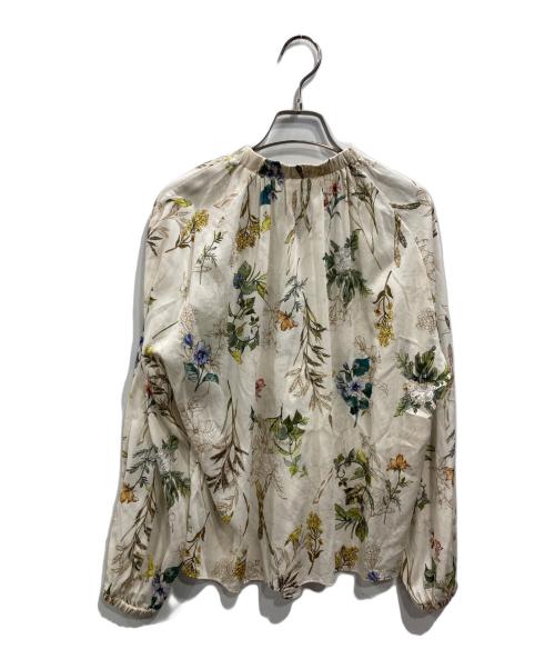 TOMORROW LAND collection（トゥモローランドコレクション）TOMORROW LAND collection (トゥモローランドコレクション) コロンブスノートプリント ネックギャザーブラウス ホワイト サイズ:SIZE 36の古着・服飾アイテム