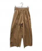 JOURNAL STANDARDジャーナルスタンダード）の古着「ギャザーボリュームカラーパンツ」｜ブラウン