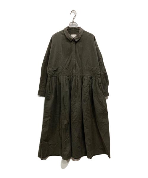 magali（マガリ）MAGALI (マガリ) コットンワンピース グリーン サイズ:freeの古着・服飾アイテム