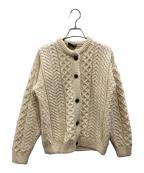 ARAN WOOLEN MILLSアランウーレンミルズ）の古着「ニットカーディガン」｜アイボリー