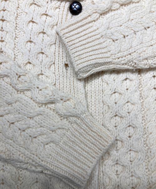 ARAN WOOLEN MILLS（アランウーレンミルズ）aran WOOLEN MILLS (アランウーレンミルズ) ニットカーディガン アイボリー サイズ:XXLの古着・服飾アイテム