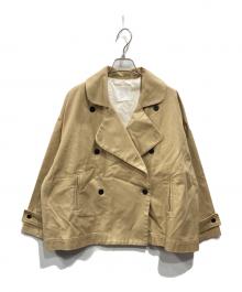 magali（マガリ）の古着「コットンサージショートコート」｜ベージュ