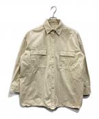 BABYLONEバビロン）の古着「オーバーサイズミリタリーシャツ」｜ベージュ