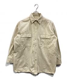 BABYLONE（バビロン）の古着「オーバーサイズミリタリーシャツ」｜ベージュ