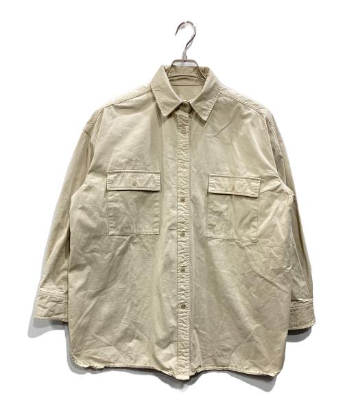 BABYLONE（バビロン）BABYLONE (バビロン) オーバーサイズミリタリーシャツ ベージュ サイズ:Fの古着・服飾アイテム