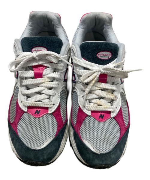 NEW BALANCE（ニューバランス）NEW BALANCE (ニューバランス) ローカットスニーカー ホワイト×ピンク サイズ:25.5cmの古着・服飾アイテム