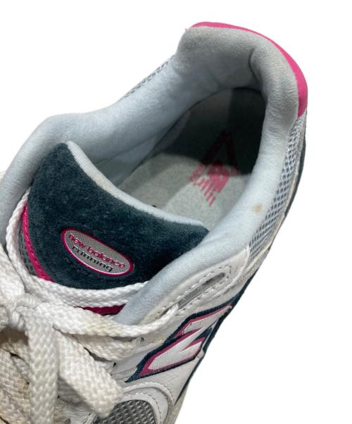 NEW BALANCE（ニューバランス）NEW BALANCE (ニューバランス) ローカットスニーカー ホワイト×ピンク サイズ:25.5cmの古着・服飾アイテム