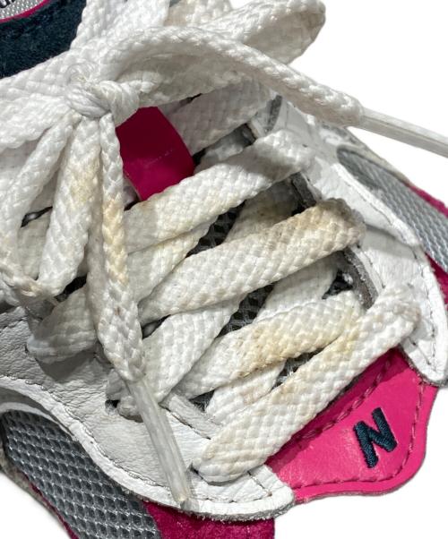 NEW BALANCE（ニューバランス）NEW BALANCE (ニューバランス) ローカットスニーカー ホワイト×ピンク サイズ:25.5cmの古着・服飾アイテム