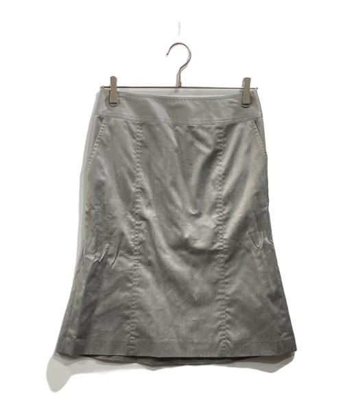 BURBERRY LONDON（バーバリーロンドン）BURBERRY LONDON (バーバリーロンドン) 膝丈スカート ライトグレー サイズ:38の古着・服飾アイテム
