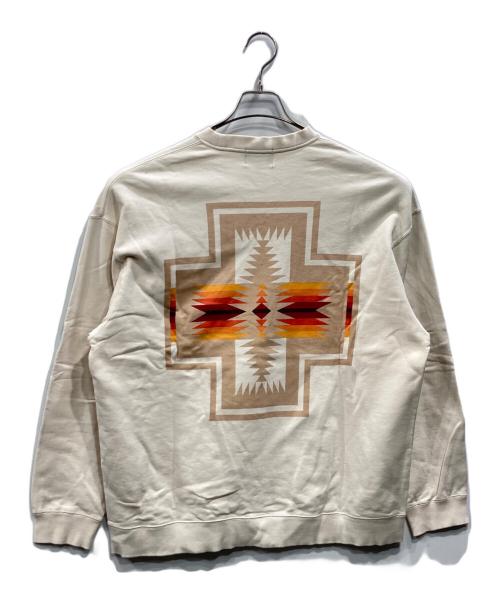 PENDLETON（ペンドルトン）PENDLETON (ペンドルトン) ネイティブプリントスウェット アイボリー サイズ:Lの古着・服飾アイテム