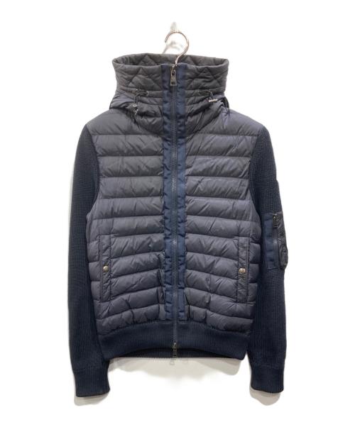 MONCLER（モンクレール）MONCLER (モンクレール) ニット切替ダウンジャケット ネイビー サイズ:Sの古着・服飾アイテム