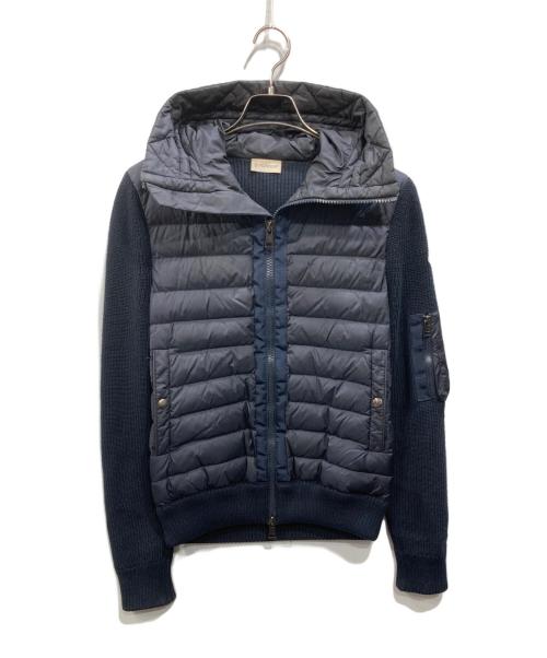 MONCLER（モンクレール）MONCLER (モンクレール) ニット切替ダウンジャケット ネイビー サイズ:Sの古着・服飾アイテム