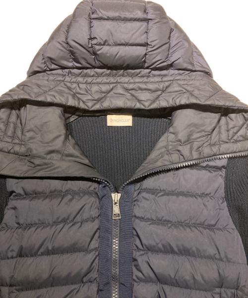 MONCLER（モンクレール）MONCLER (モンクレール) ニット切替ダウンジャケット ネイビー サイズ:Sの古着・服飾アイテム