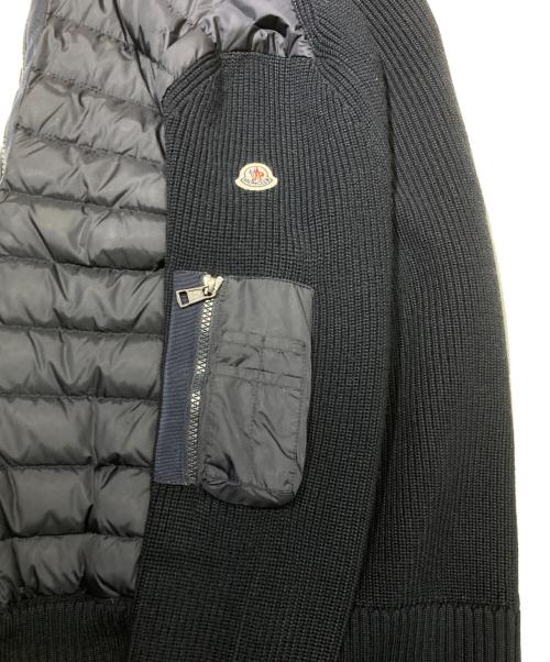 MONCLER（モンクレール）MONCLER (モンクレール) ニット切替ダウンジャケット ネイビー サイズ:Sの古着・服飾アイテム