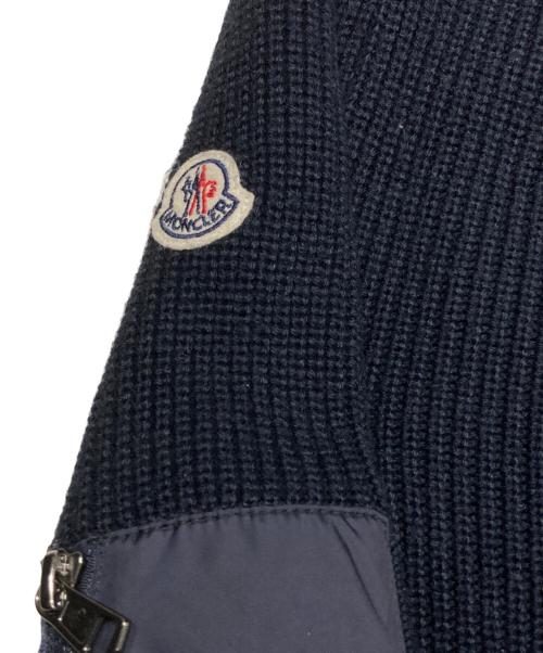 MONCLER（モンクレール）MONCLER (モンクレール) ニット切替ダウンジャケット ネイビー サイズ:Sの古着・服飾アイテム