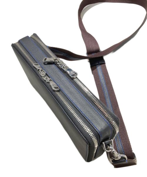 KIEFER NEU（キーファーノイ）KIEFER NEU (キーファーノイ) オーガナイザークラッチバッグ ネイビーの古着・服飾アイテム