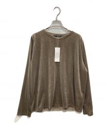 23区（ニジュウサンク）の古着「シアーベロア ロングスリーブ Tシャツ」｜ブラウン