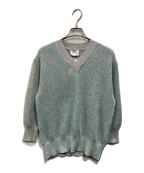 UNITED ARROWS TOKYO（ユナイテッドアローズトウキョウ）UNITED ARROWS TOKYO (ユナイテッドアローズトウキョウ) カラーヤーン Vネック ニット ミント サイズ:F 未使用品の古着・服飾アイテム