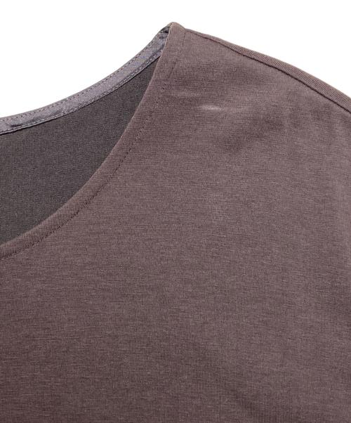 23区（ニジュウサンク）23区 (ニジュウサンク) カットソーワンピース パープル サイズ:48の古着・服飾アイテム