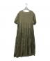 23区 (ニジュウサンク) ソフトコットンローン ティアード ワンピース カーキ サイズ:46：8000円