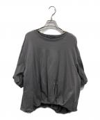 23区ニジュウサンク）の古着「ツイストコットンプレーティング バルーンスリーブ カットソー」｜グレー