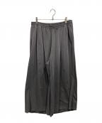 23区ニジュウサンク）の古着「ツイストコットンプレーティング ワイド パンツ」｜グレー