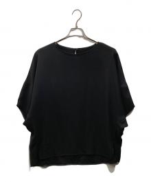 23区（ニジュウサンク）の古着「ストレッチジョーゼット ランタンスリーブ カットソー」｜ブラック