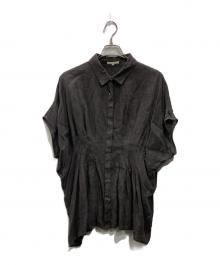 23区（ニジュウサンク）の古着「洗えるLIBECOリネン タック デザイン シャツ」｜グレー