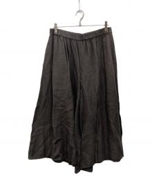 23区（ニジュウサンク）の古着「洗えるLIBECOリネン ガウチョ パンツ」｜ブラウン