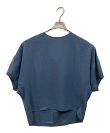 23区（ニジュウサンク）の古着「ストレッチジョーゼット ランタンスリーブ カットソー」｜ブルー