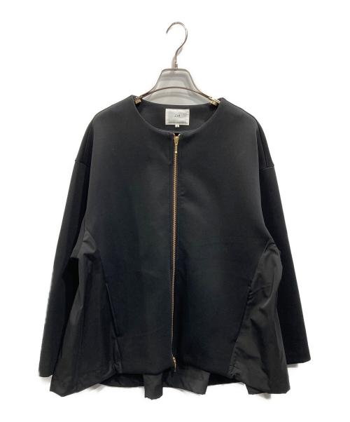 23区（ニジュウサンク）23区 (ニジュウサンク) 洗えるコットンエアー ギャザー ライトアウター ブラック サイズ:48の古着・服飾アイテム