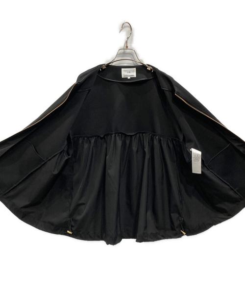 23区（ニジュウサンク）23区 (ニジュウサンク) 洗えるコットンエアー ギャザー ライトアウター ブラック サイズ:48の古着・服飾アイテム