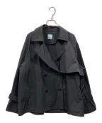 KUMIKYOKUクミキョク）の古着「タイプライターショート トレンチコート」｜ブラック