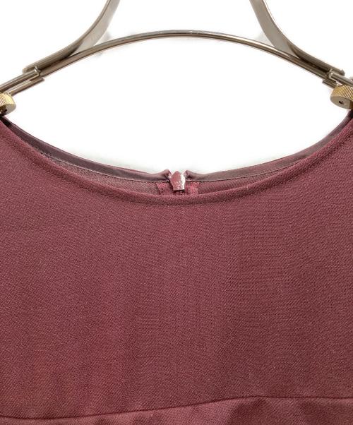 自由区（ジユウク）自由区 (ジユウク) TWハイツイストビエラフリル ブラウス ワインレッド サイズ:46の古着・服飾アイテム