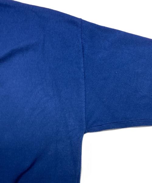 23区（ニジュウサンク）23区 (ニジュウサンク) 洗えるダブルフェイス プルオーバー ニット ブルー サイズ:46の古着・服飾アイテム