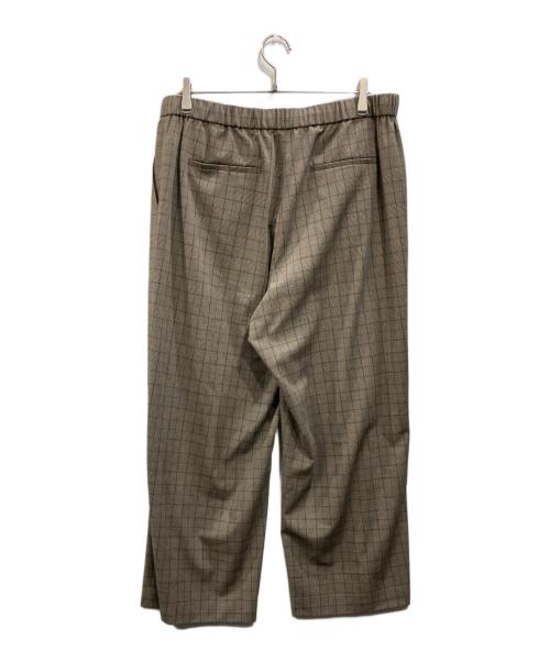 23区（ニジュウサンク）23区 (ニジュウサンク) ドライ2WAYストレッチ チェック ワイド パンツ グレー サイズ:50の古着・服飾アイテム