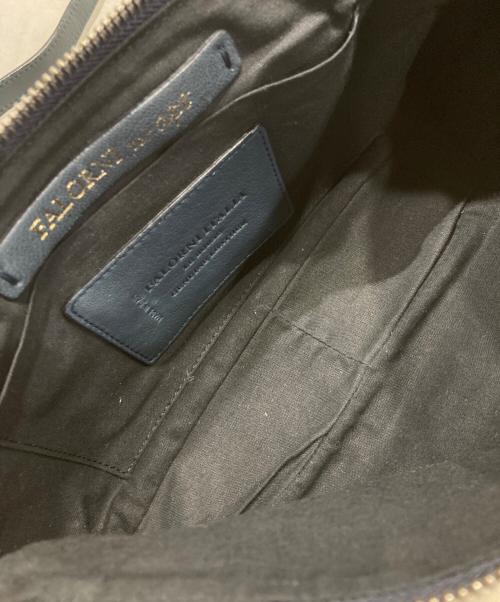 FALORNI（ファロルニ）FALORNI (ファロルニ) 編み込みレザーショルダーバッグ ブルーの古着・服飾アイテム