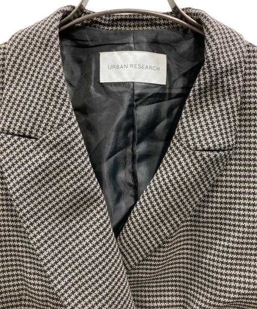 URBAN RESEARCH（アーバンリサーチ）URBAN RESEARCH (アーバンリサーチ) ダブルブレストブレザーチェックジャケット ブラウン サイズ:38の古着・服飾アイテム
