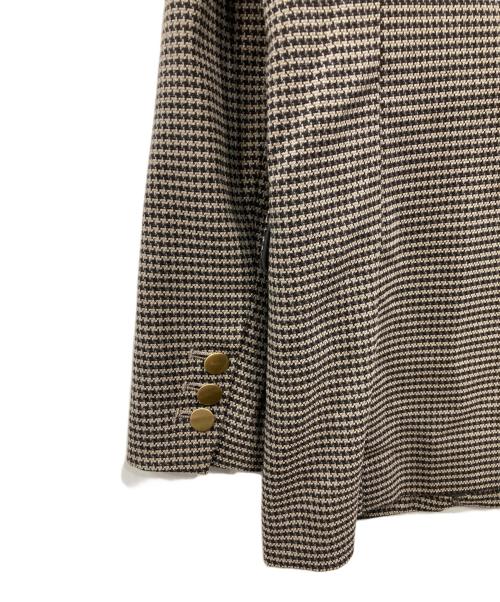 URBAN RESEARCH（アーバンリサーチ）URBAN RESEARCH (アーバンリサーチ) ダブルブレストブレザーチェックジャケット ブラウン サイズ:38の古着・服飾アイテム
