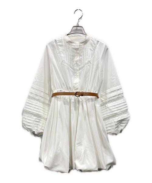 Treat Urself（トリートユアセルフ）Treat Urself (トリートユアセルフ) レースデザインワンピース ホワイト サイズ:Freeの古着・服飾アイテム
