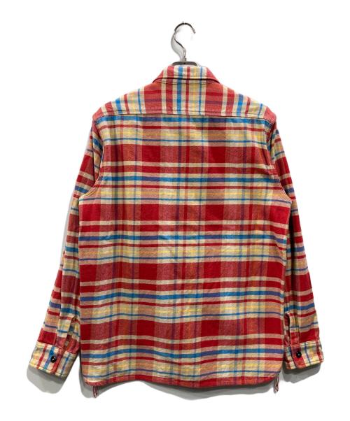 HOUSTON（ヒューストン）HOUSTON (ヒューストン) ネルシャツ レッド サイズ:XXLの古着・服飾アイテム