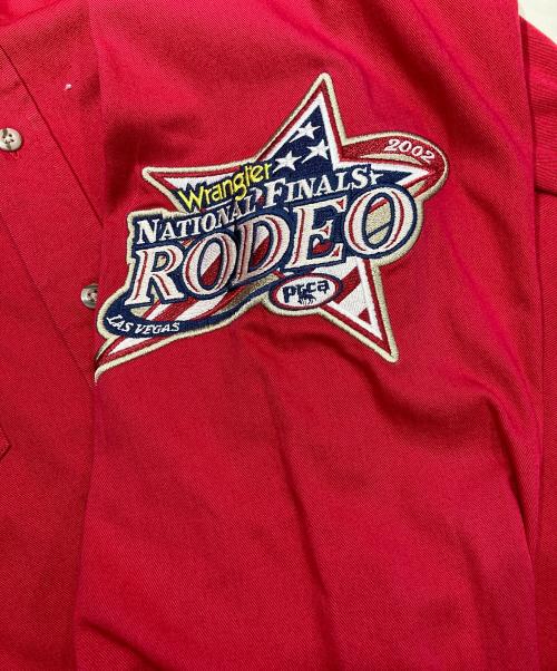 Wrangler（ラングラー）Wrangler (ラングラー) バック刺繍ボタンダウンシャツ レッド サイズ:不明の古着・服飾アイテム