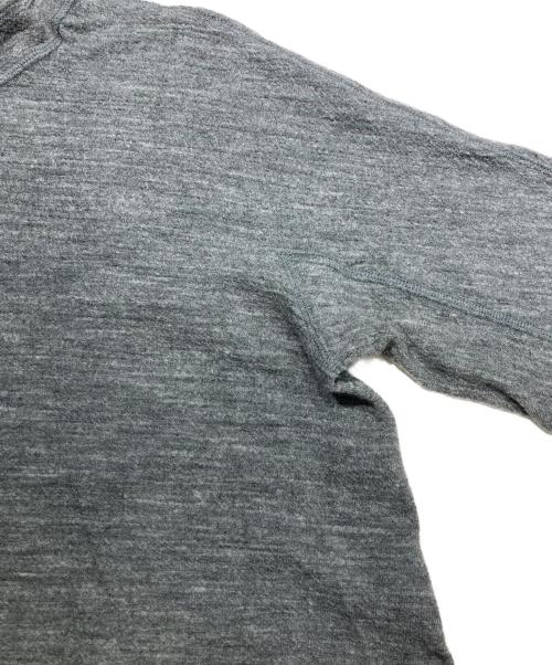 babaghuri（ババグーリ）babaghuri (ババグーリ) コットンウール モックネックプルオーバー グレー×グリーン サイズ:Mの古着・服飾アイテム