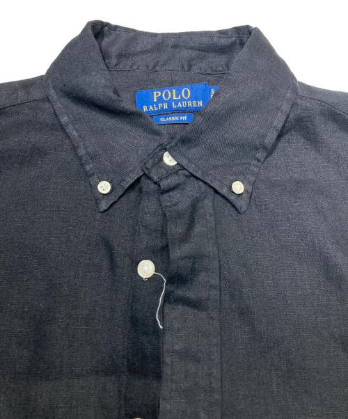 POLO RALPH LAUREN（ポロ・ラルフローレン）POLO RALPH LAUREN (ポロ・ラルフローレン) リネンボタンダウンシャツ ブラック サイズ:Sの古着・服飾アイテム