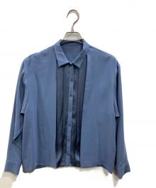 RIM.ARK（リムアーク）の古着「Tuck detail soft shirt」｜ブルー