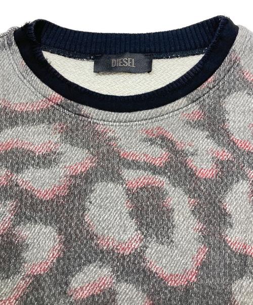 DIESEL（ディーゼル）DIESEL (ディーゼル) 総柄スウェット グレー サイズ:XSの古着・服飾アイテム