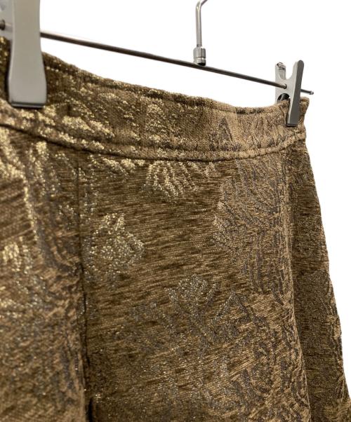 Ameri（アメリ）AMERI (アメリ) DAMASK DIMENSIONAL SKIRT ゴールド サイズ:不明の古着・服飾アイテム