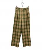 Ameriアメリ）の古着「2TUCKS STRAIGHT PANTS」｜ベージュ