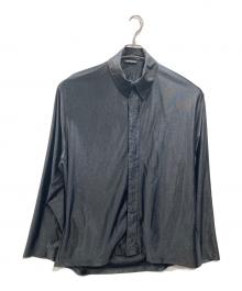 BALENCIAGA（バレンシアガ）の古着「スナップボタン サテンロングスリーブシャツ」｜ブラック